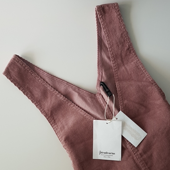 Stradivarius Corduroy dungaree dress - Picture 2 of 2